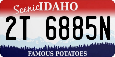 ID license plate 2T6885N