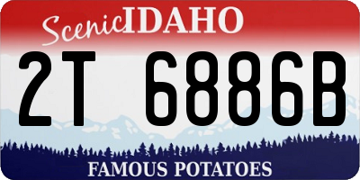 ID license plate 2T6886B