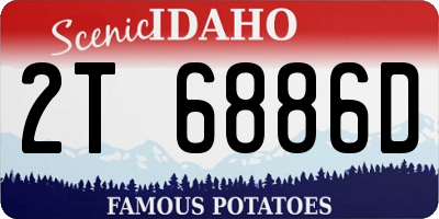 ID license plate 2T6886D