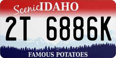 ID license plate 2T6886K