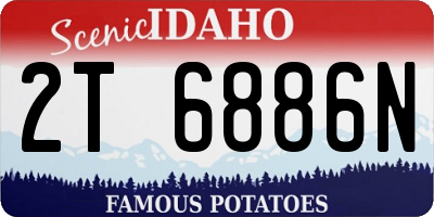 ID license plate 2T6886N