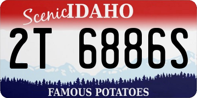 ID license plate 2T6886S