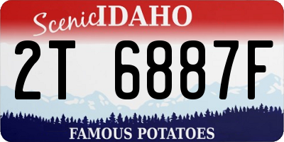 ID license plate 2T6887F