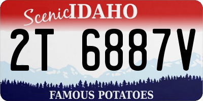 ID license plate 2T6887V