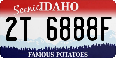 ID license plate 2T6888F