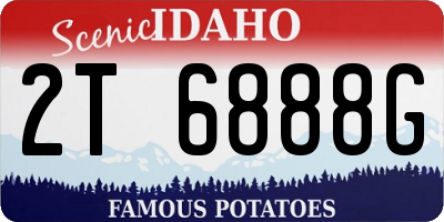 ID license plate 2T6888G