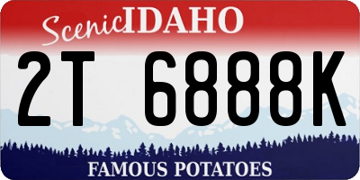 ID license plate 2T6888K