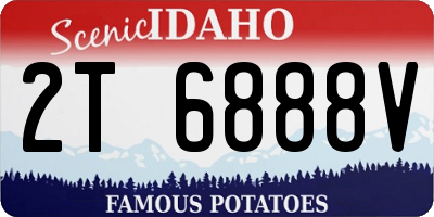 ID license plate 2T6888V
