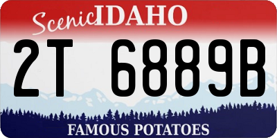 ID license plate 2T6889B