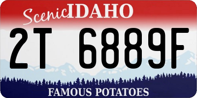ID license plate 2T6889F