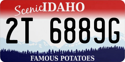 ID license plate 2T6889G