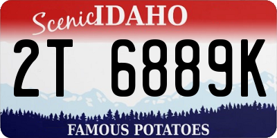 ID license plate 2T6889K