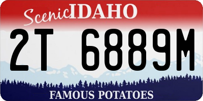 ID license plate 2T6889M