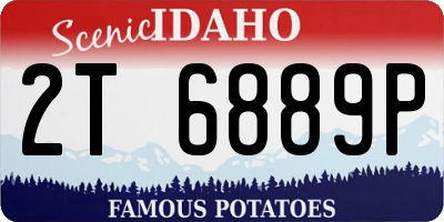 ID license plate 2T6889P