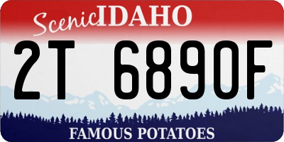 ID license plate 2T6890F