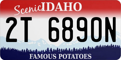 ID license plate 2T6890N