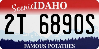 ID license plate 2T6890S