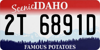 ID license plate 2T6891D