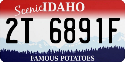 ID license plate 2T6891F