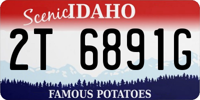 ID license plate 2T6891G