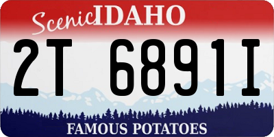 ID license plate 2T6891I