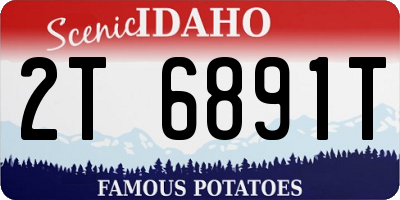 ID license plate 2T6891T
