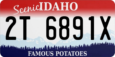 ID license plate 2T6891X