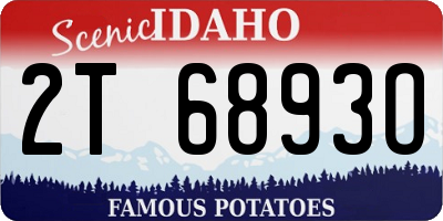 ID license plate 2T6893O