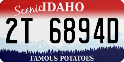 ID license plate 2T6894D