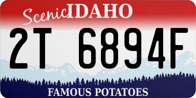 ID license plate 2T6894F