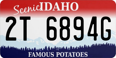 ID license plate 2T6894G