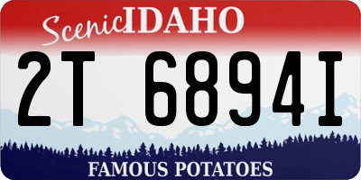 ID license plate 2T6894I