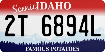 ID license plate 2T6894L