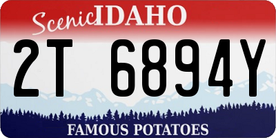 ID license plate 2T6894Y