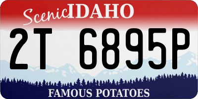 ID license plate 2T6895P