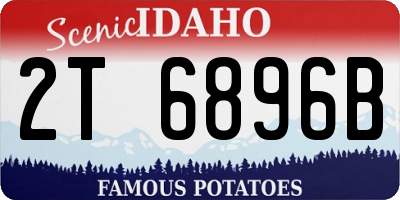 ID license plate 2T6896B