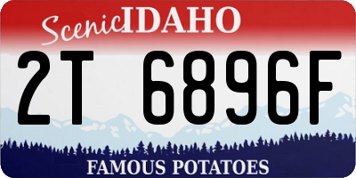 ID license plate 2T6896F