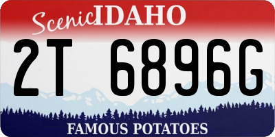 ID license plate 2T6896G