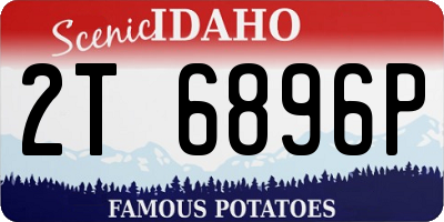 ID license plate 2T6896P