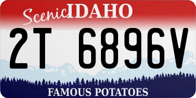 ID license plate 2T6896V