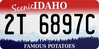ID license plate 2T6897C