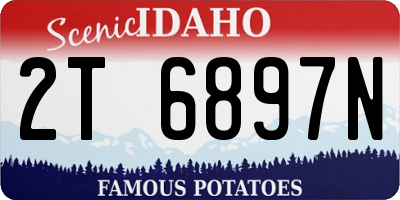 ID license plate 2T6897N
