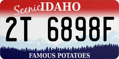 ID license plate 2T6898F