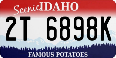 ID license plate 2T6898K