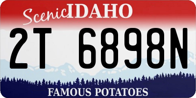 ID license plate 2T6898N