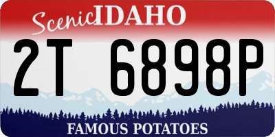 ID license plate 2T6898P