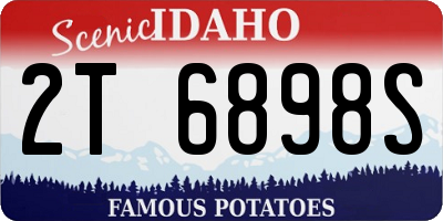 ID license plate 2T6898S