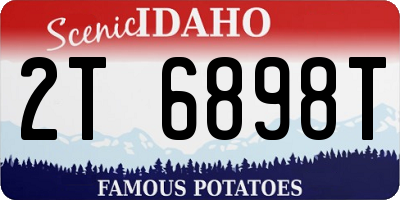 ID license plate 2T6898T