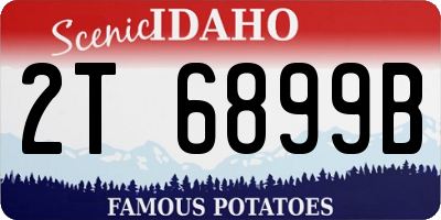 ID license plate 2T6899B