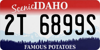 ID license plate 2T6899S